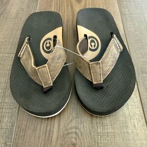 Youth Cobian Tan and Black Flip Flops New